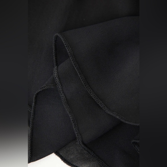 Black Halter Neck Ruffle Mini Dress - Picture 4 of 7